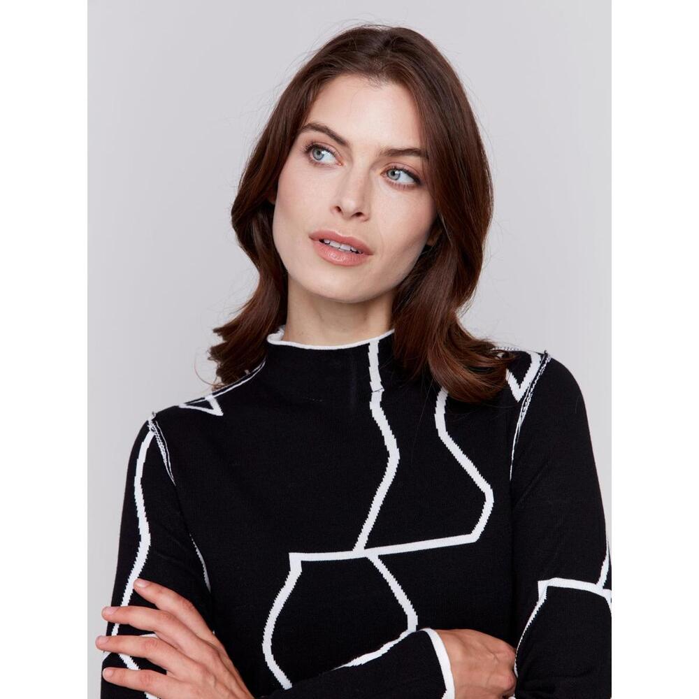 Reversible Mock Neck Sweater